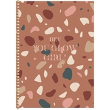 Зошит для записів Genius В5, в клітинку, спіраль, 80 л., Морські камінці (B5-SC-080-6097K) - Pampik