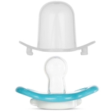 Пустушка кругла Baboo Marine, силіконова, 0+ міс., блакитна (5-037) - Pampik - 4