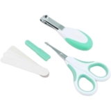 Набір для догляду за дитиною Nuvita, з безпечними ножицями, 0+ міс., зелений (NV1138COOLGREEN) - Pampik