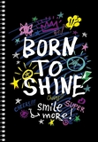 Зошит для записів Student Born to shine А5, в клітинку, спіраль, 80 аркушів (A5-SC-080-6093K) - Pampik