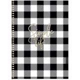 Зошит для записів Genius А5, в клітинку, спіраль, 80 арк., Квадратики чорно-білі (B5-SC-080-6084K) - Pampik
