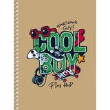 Блокнот для записів Student, В6, у клітинку, спіраль, 80 л., Соод Boy (B6-SC-080-6105K) - Pampik