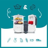 Пароварка-блендер Babymoov Nutribaby + 15 паучів для пюре, white (A001117_BF1) - Pampik - 6