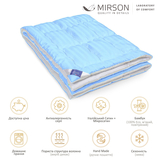 Ковдра бамбукова MirSon Valentino Hand Made №1368, зимова, 110x140 см, біло-блакитна - Pampik - 6