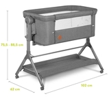 Дитяче ліжечко Lionelo Leonie Plus 3 в 1 Grey Stone, сірий - Pampik - 14