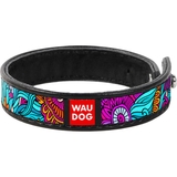 Браслет Waudog Design Літо, шкіра, M, 21-23х1,5 см, чорний - Pampik