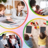 Дитячий LCD планшет для малювання Beiens Єдиноріг 10” Multicolor, рожевий (К1009pink) - Pampik - 8