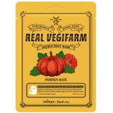 Тканевая маска для лица Fortheskin Super Food Real Vegifarm Double Shot Mask Pumpkin, 23 мл - Pampik