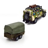 Игровой набор TechnoDrive Land Rover Defender Military с прицепом (520027.270) - Pampik - 5