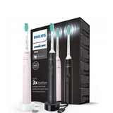 Набір звукових зубних щіток Philips Sonicare Series 3100 HX3675/15, рожева + чорна, 2 шт. - Pampik - 2