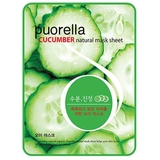 Тканинна маска для обличчя Puorella Cucumber Mask Sheet, з екстрактом огірка - Pampik