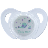 Пустышка силиконовая Baby Team классическая, белая (3103) - Pampik