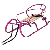 Санки Vitan Снегирь со спинкой фуксия (7367) - Pampik