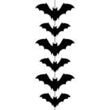 Гирлянда бумажная фигурная Yes! Fun Halloween Летучая мышь вертикальная, 3 м (973644) - Pampik
