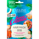 Маска для волосся Eveline Food for hair Sweet Coconut Зволоження та блиск, 20 мл - Pampik