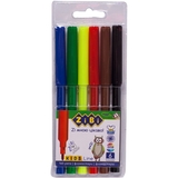 Фломастери ZiBi Kids Line на водній основі, 6 кольорів (ZB.2801) - Pampik