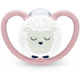 Пустышка ортодонтическая Nuk Space Night 0-6 мес., Овца/Звездное небо, 2 шт. (3952639) - Pampik - 4