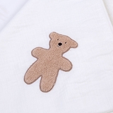 Рушник з капюшоном Childhome Terry Teddy, 80x80 см, білий (CCBCJMTB) - Pampik - 4