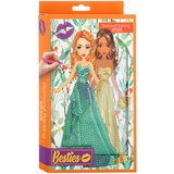 Блокнот А5 Besties, Діамантовий розпис у твердій палітурці, помаранчевий (961005) - Pampik