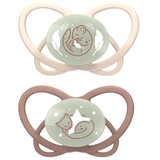 Пустышка силиконовая Nip Моя бабочка Ночь, 16-32 мес., 2 шт., бежевый (38657-51) - Pampik