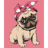 Картина за номерами ArtCraft Красуня мопс 25x30 см (15532-AC) - Pampik