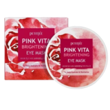 Тканини для очей Petitfee Pink Vita Brightening Eye Mask Освітлення, 60 шт. - Pampik
