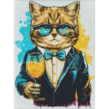 Набір з алмазною мозаїкою Ідейка Містер Кіт, 40х30 см (AMO7511) - Pampik