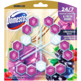 Блок для чистки унитаза Domestos Aroma Lux Свежесть гибискуса и лесных ягод, 3 шт. по 55 г - Pampik