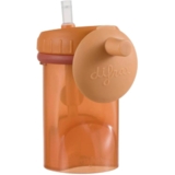 Чашка-непроливайка Difrax Non-Spill Pumpkin с силиконовой соломинкой, 250 мл, оранжевий (1010 Pumpkin) - Pampik