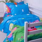Пододеяльник на молнии MirSon Kids Time 17-0507 Peppa, бязь, 210х143 см, разноцветный - Pampik