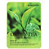 Тканевая маска для лица Baroness Green Tea Mask Shee, с экстрактом зеленого чая, 25 мл - Pampik