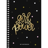 Блокнот для записів Student, А6, в клітинку, спіраль, 80 арк., Girl power (A6-SC-080-6087K) - Pampik