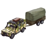 Игровой набор TechnoDrive Land Rover Defender Military с прицепом (520027.270) - Pampik