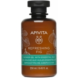 Гель для душу Apivita Refreshing Fig з ефірними оліями, 250 мл - Pampik