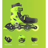 Роликовые коньки Neon Inline размер 30-33 зеленый (NT07G4) - Pampik - 7