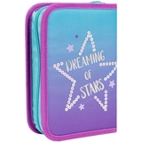 Пенал жесткий Yes HP-02 Good Vibes, 13х21х3 см, бирюзовый с сиреневым (533407) - Pampik - 2