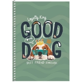 Тетрадь для записей Student Good Dog, А5, в клеточку, спираль, 96 листов (A5-SC-096-6117K) - Pampik