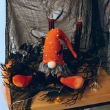 Венок декоративный Yes! Fun Хэллоуин Летучие мыши 51 см чорный (974320) - Pampik - 2