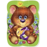 Пазли на магніті Vladi Toys Малюк зможе Ведмежа А5 12 елементів (VT3301-04) - Pampik