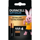 Щелочные батарейки мизинчиковые Duracell Optimum 1.5 V AAA LR6, 4 шт. (5000394158726) - Pampik
