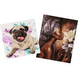 Набор для росписи по номерам Ideyka Аромат лилий 40х50 см и Любимый мопс 40х40 см (СKHO1405) - Pampik