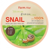 Гель для обличчя та тіла Farmstay Moisture Soothing Gel Snail, з равликовим муцином, 300 мл - Pampik