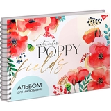 Альбом для малювання Yes Flowers Маки, А4, 30 аркушів (130537) - Pampik