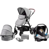 Універсальна коляска 3 в 1 Kinderkraft Moov сіра (00-00158731) - Pampik
