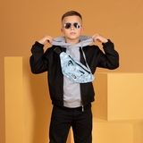 Сумка на пояс Yes SP-28 Гусь, 31х14х7 см, голубая (558735) - Pampik - 4