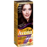 Cтійка крем-фарба для волосся Avena Rich Color темно-каштановий 43, 138 мл - Pampik