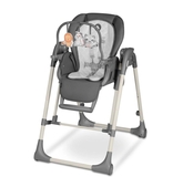 Стільчик для годування Lionelo Laurice Grey Stone, з функцією гойдалки, темно-сірий - Pampik - 2