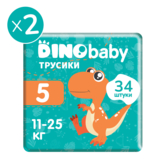 Набір підгузків-трусиків Dino Baby 5 (11-25кг), 68 шт. (2 уп. по 34 шт.) - Pampik - 2