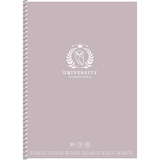 Колледж-блок Student, B5, в клеточку, спираль, 80 л., University international, пудровый (B5-CC-080-6509K) - Pampik