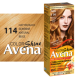 Cтійка крем-фарба для волосся Avena Shine Color натурально-бежевий 114, 138 мл - Pampik - 2